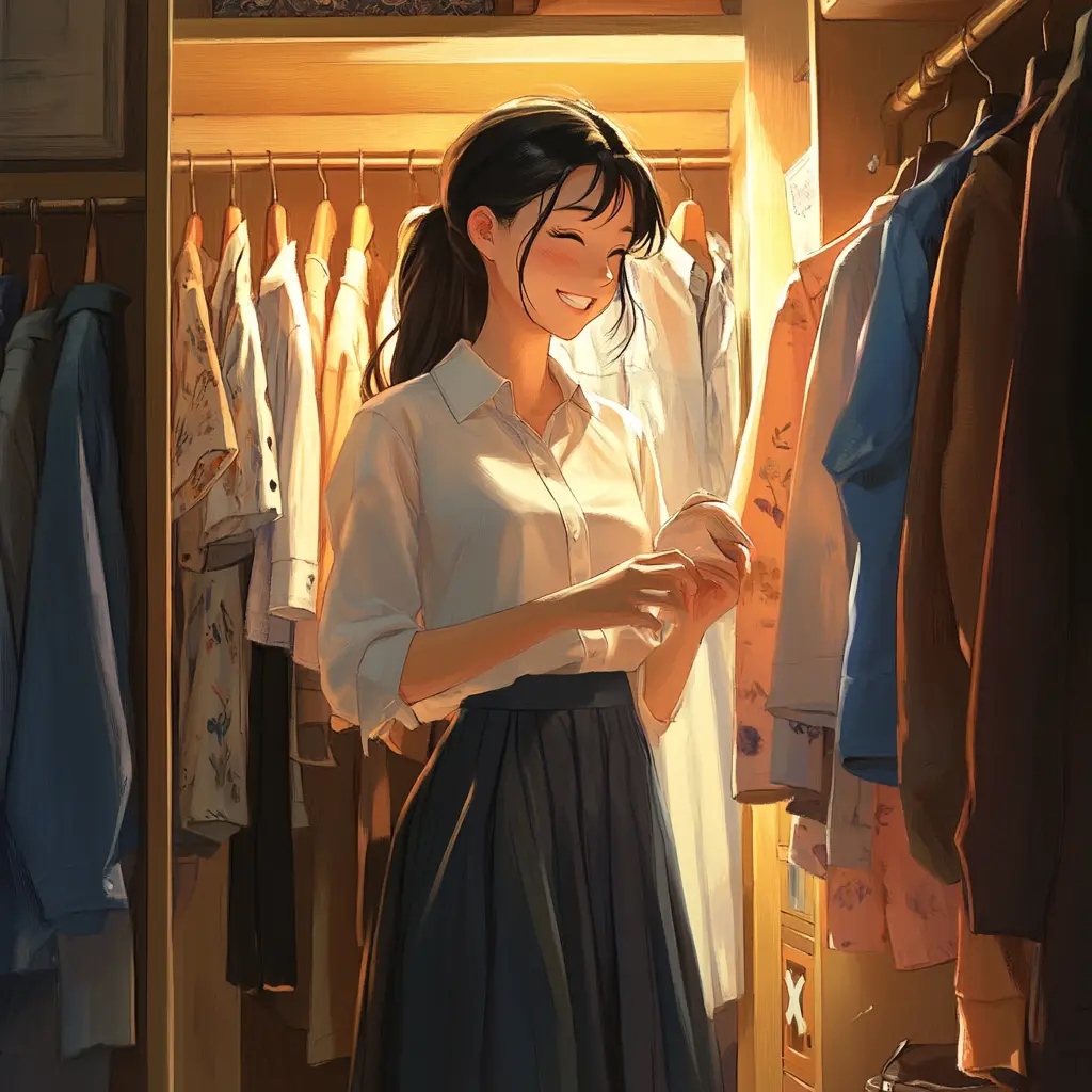 通学ファッションに最適なシンプル服
